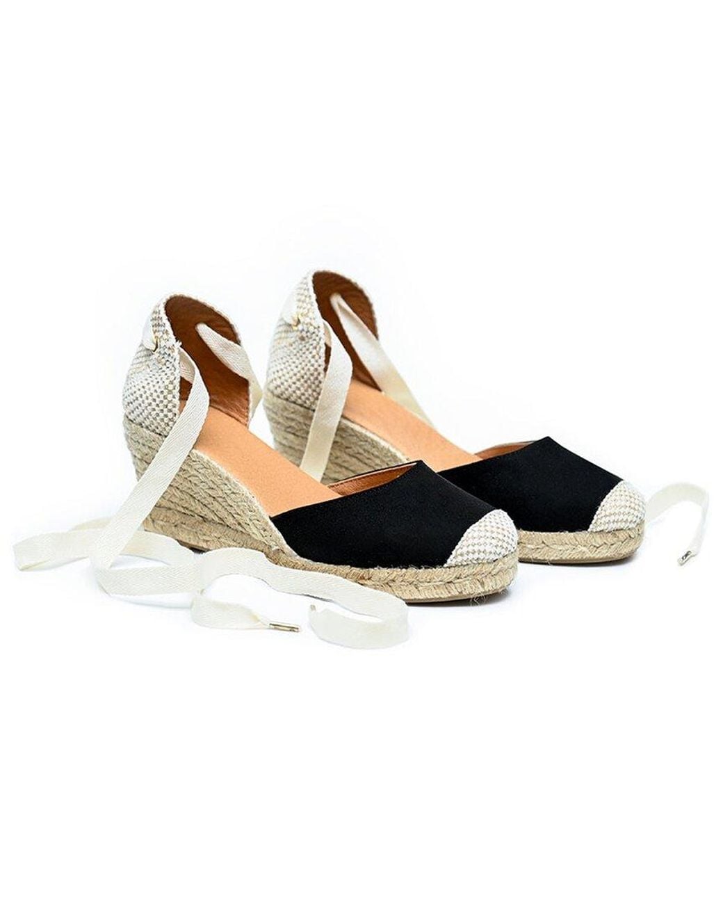 Menina Step Black Jimena Suede Wedge Espadrille