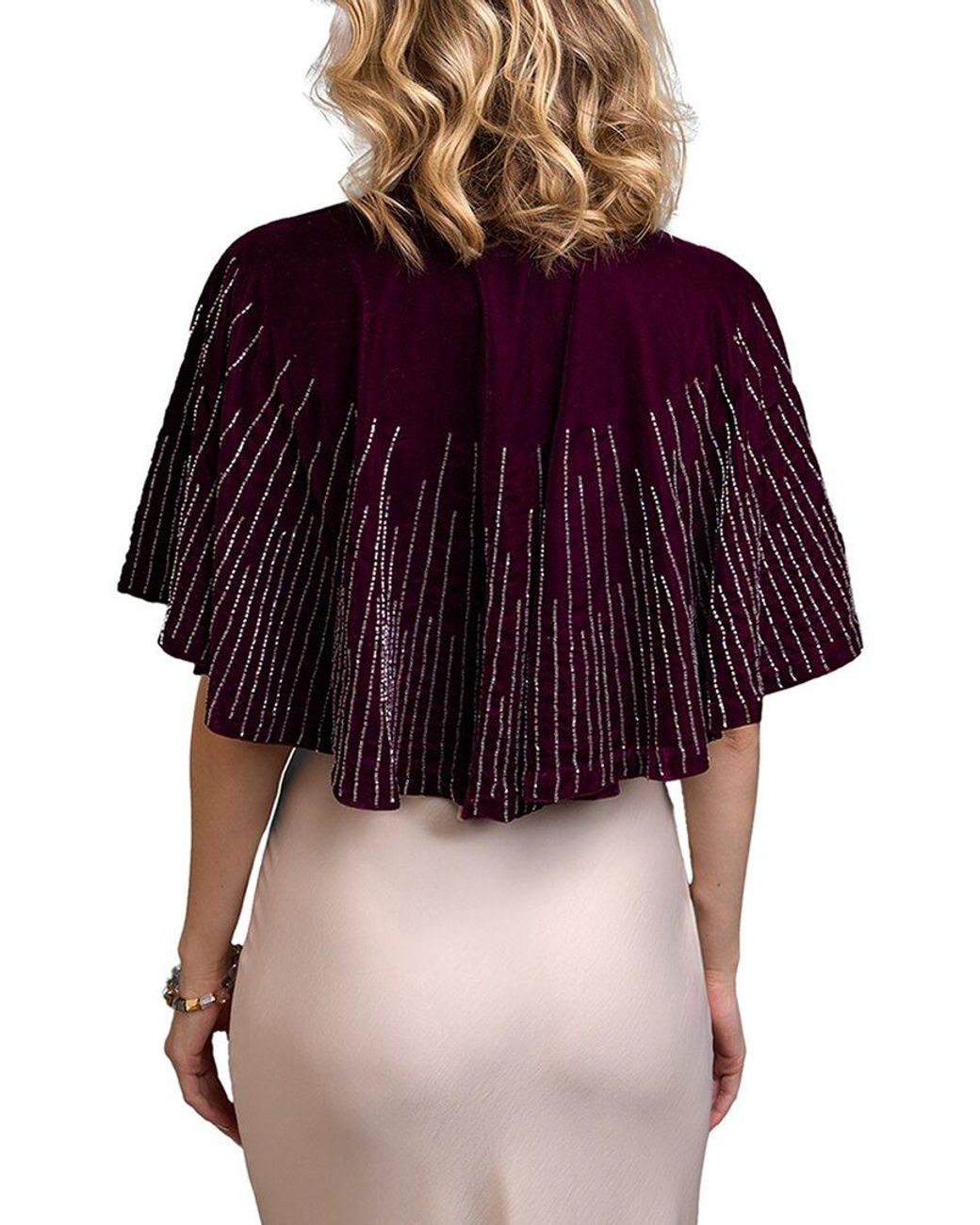 Saachi Red Velvet Crush Embellish Cape