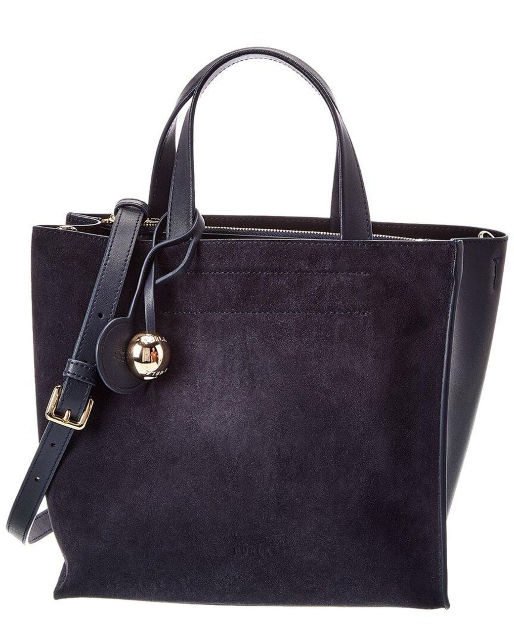 Furla Blue Divide It Small Leather Tote