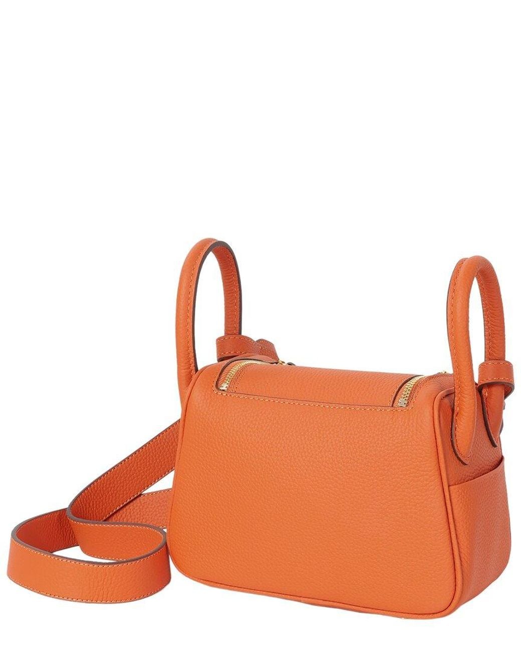 Tiffany & Fred Paris Brown Grained Mini Leather Satchel
