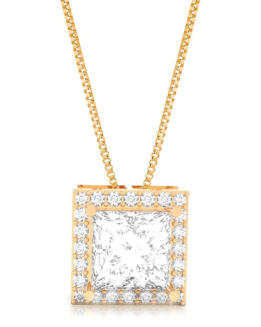 Amairah Metallic 14K Rose 5.00 Ct. Tw. Lab-Grown Diamond Pendant Necklace