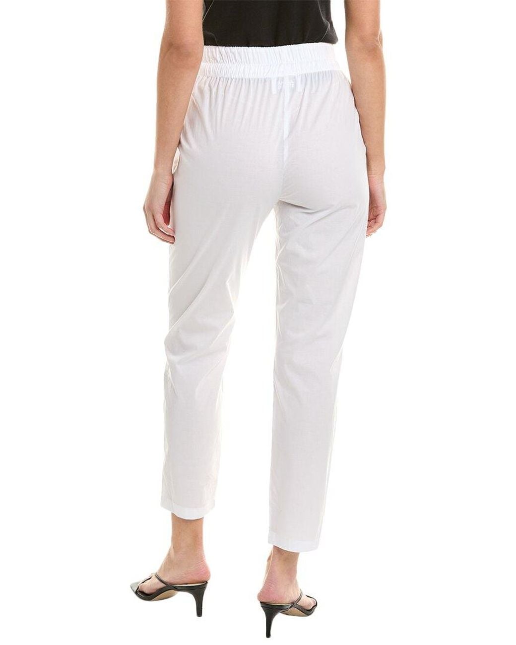 Alpha Studio White Drawstring Pant