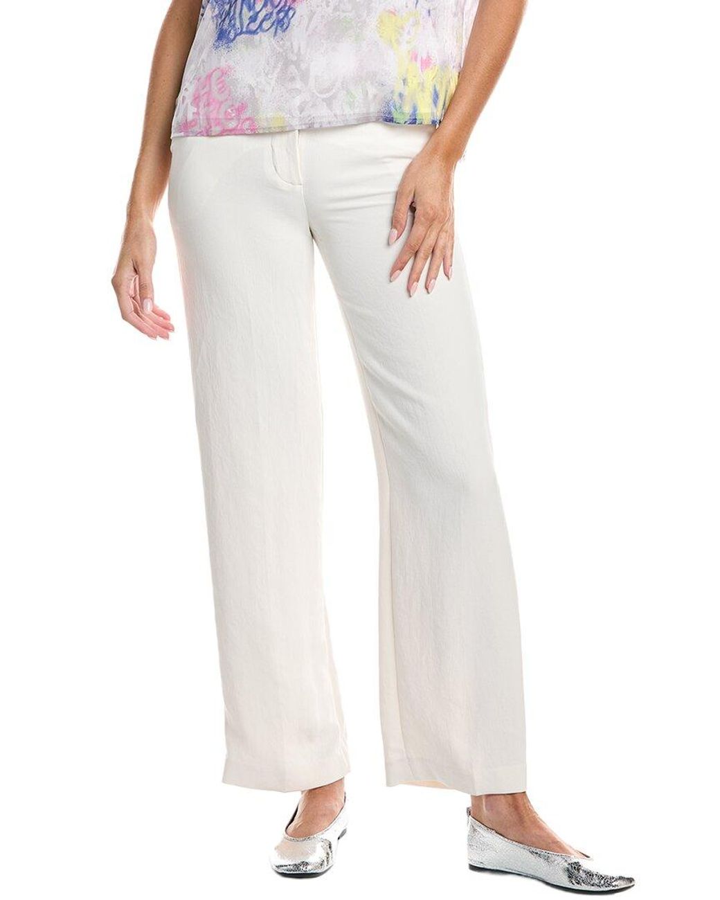 DKNY White V-Neck Top