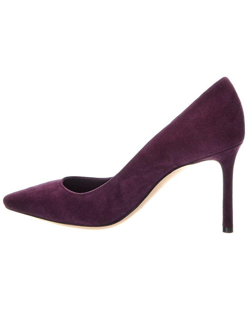Jimmy Choo Purple Romy 85 Suede Pump