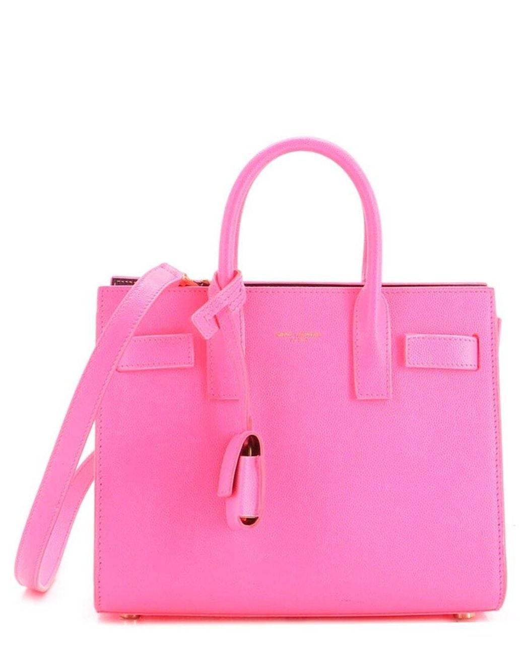 Saint Laurent Pink Sheep Leather Sac De Jour Bag Nano (Authentic Pre-Loved)