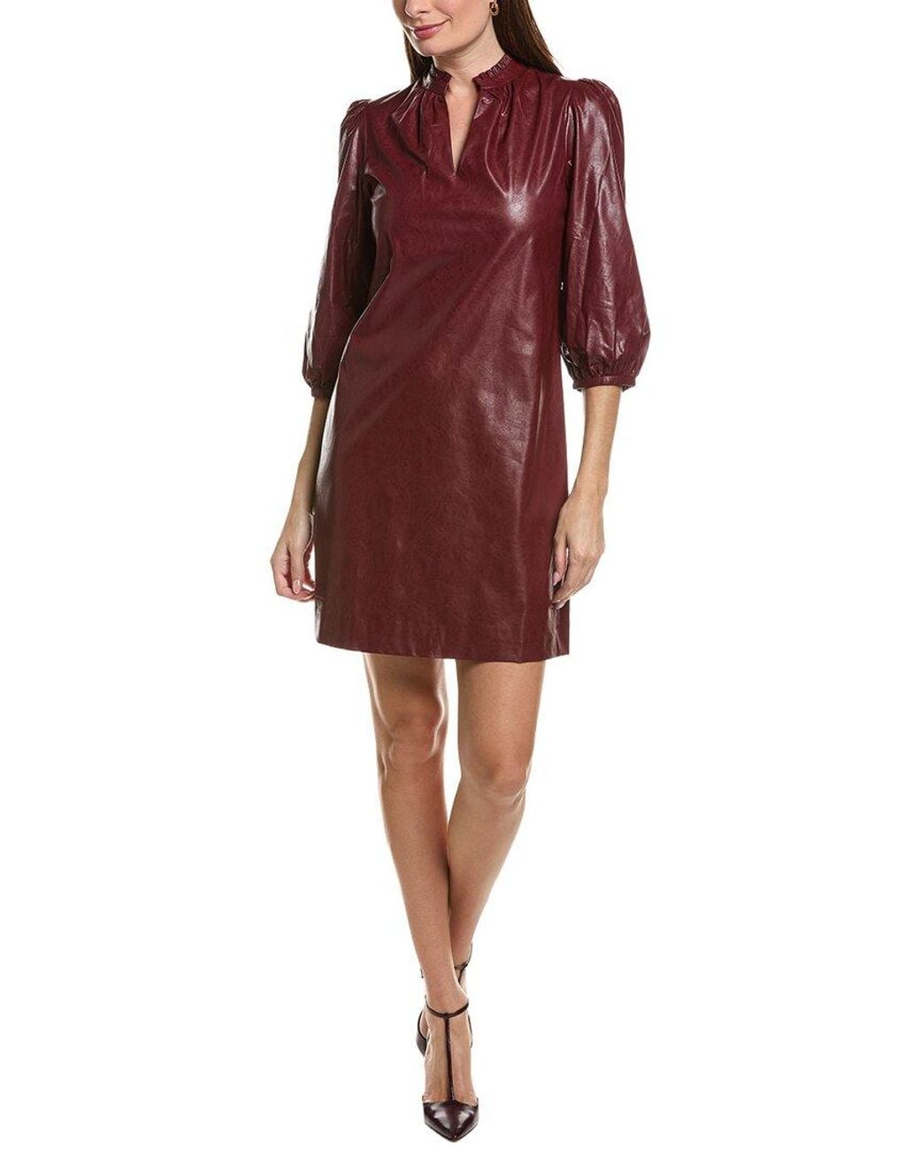 tyler boe Red Sherri Vegan Leather Dress
