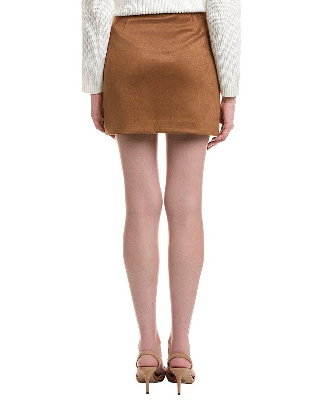 Laundry by Shelli Segal Brown Scuba Mini Skirt