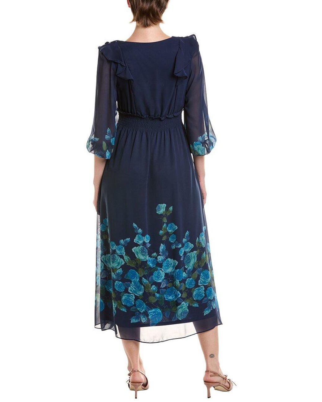 Maison Tara Blue Midi Dress