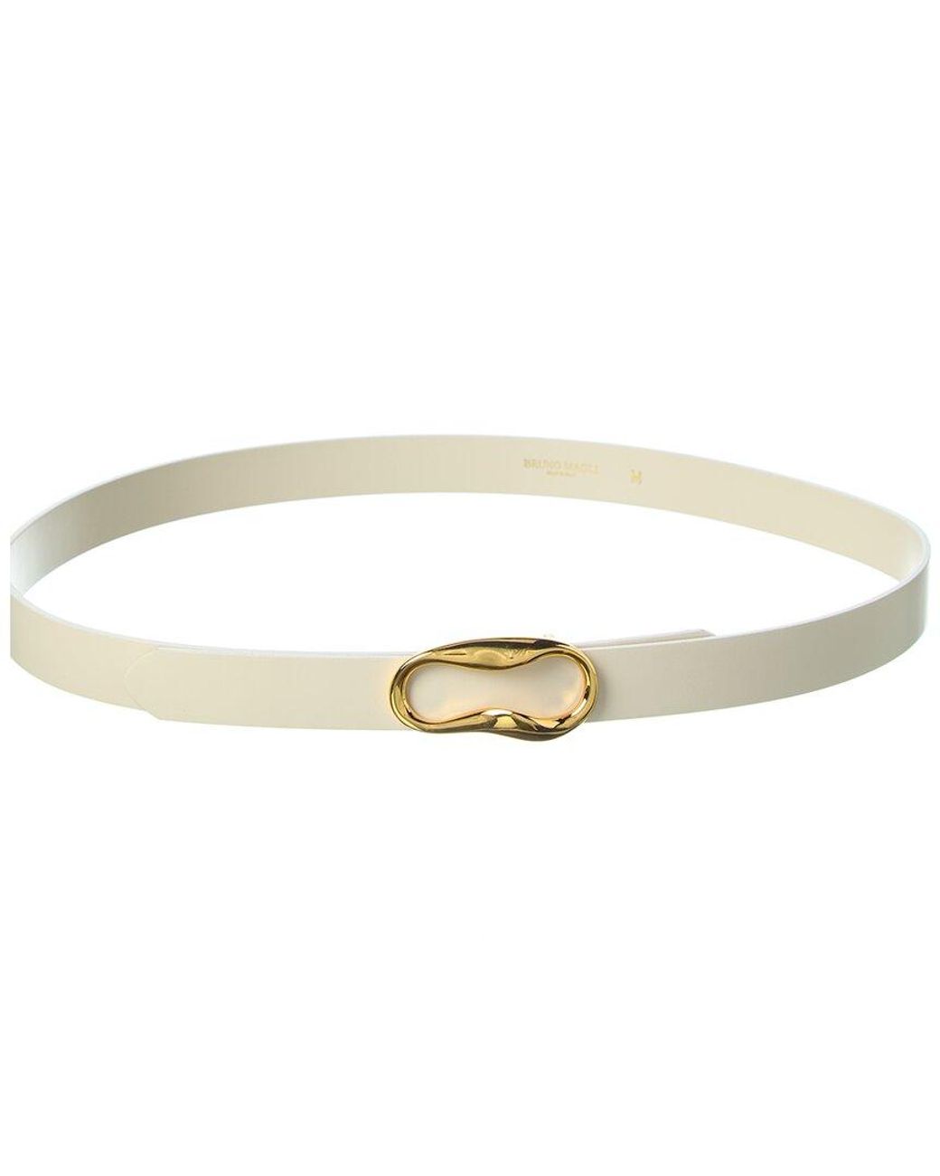 Bruno Magli White Viviana Leather Belt
