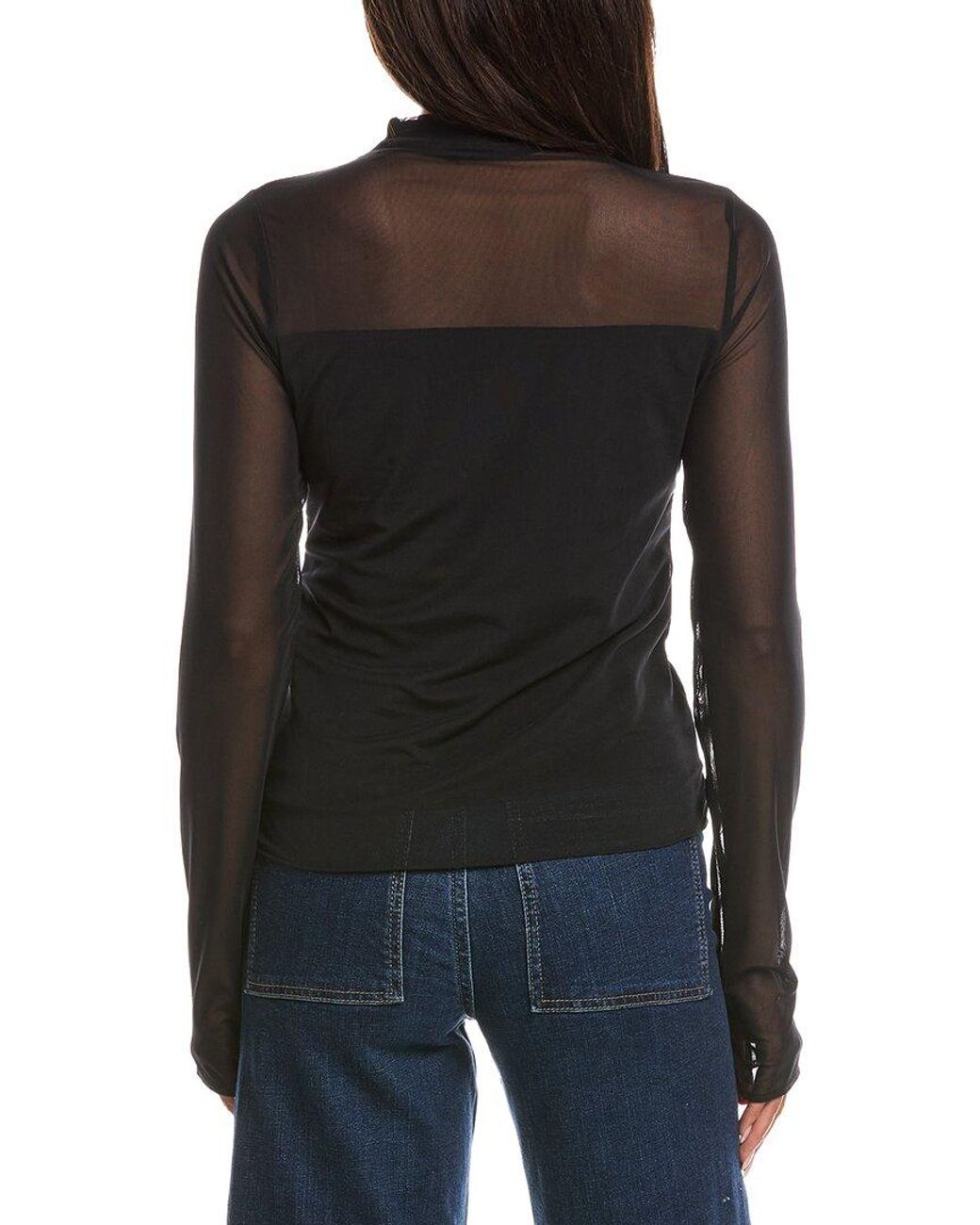 Rag & Bone Black Luca Mix Media Top