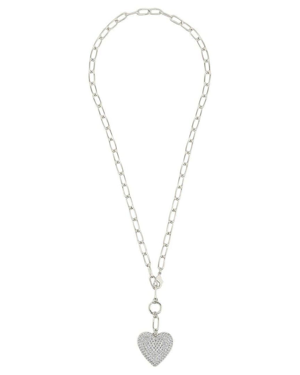 Sterling Forever White Cz Sofie Necklace