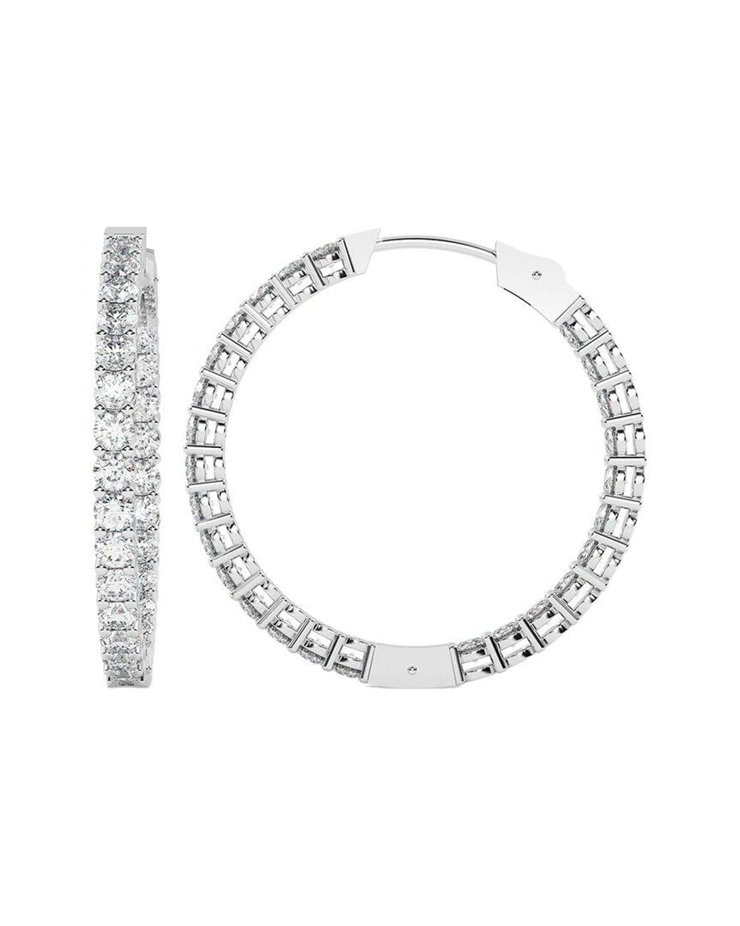 Diamond Select Cuts Metallic 14K 5.00 Ct. Tw. Diamond Earrings