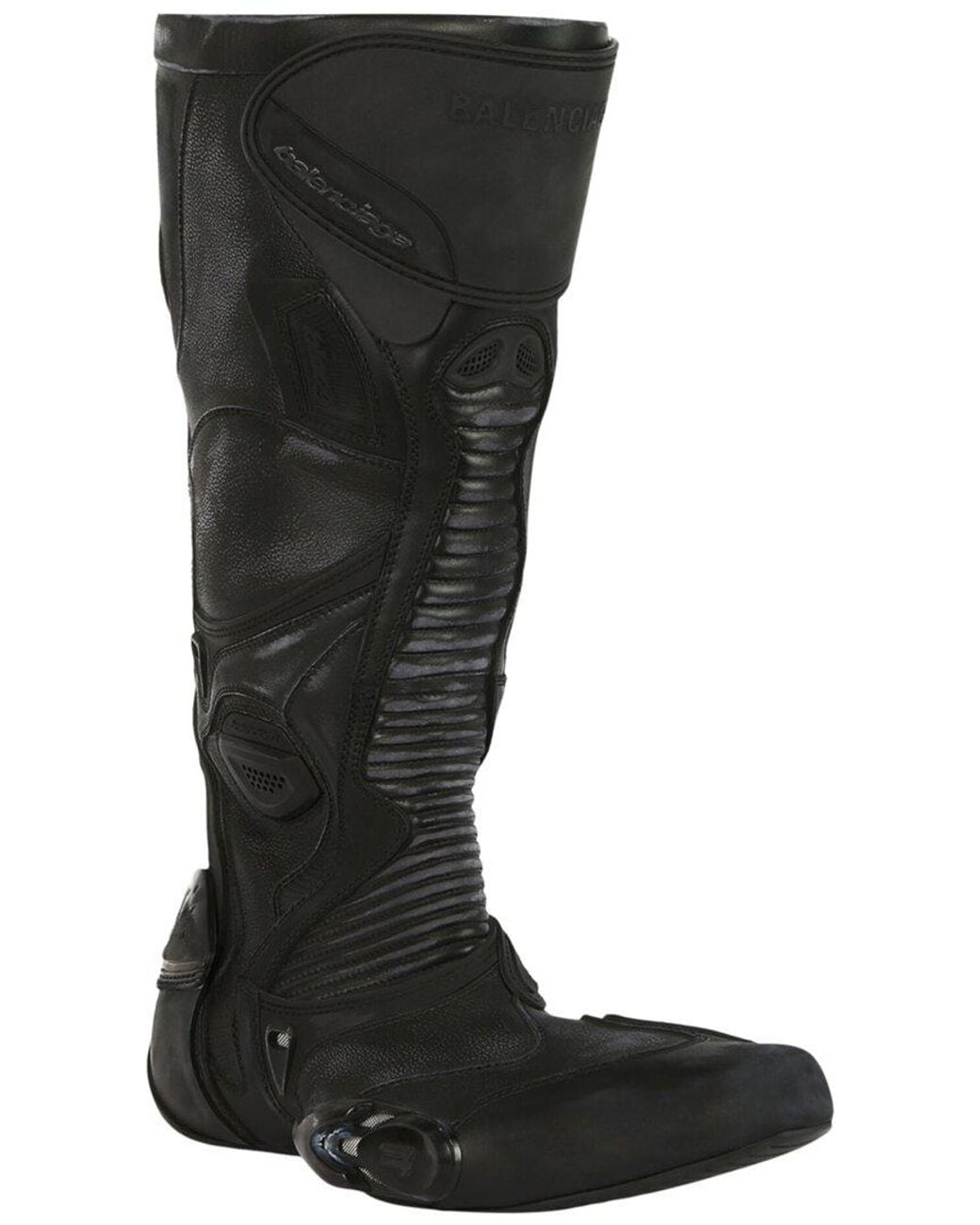 Balenciaga Black Distressed Biker Boot for men
