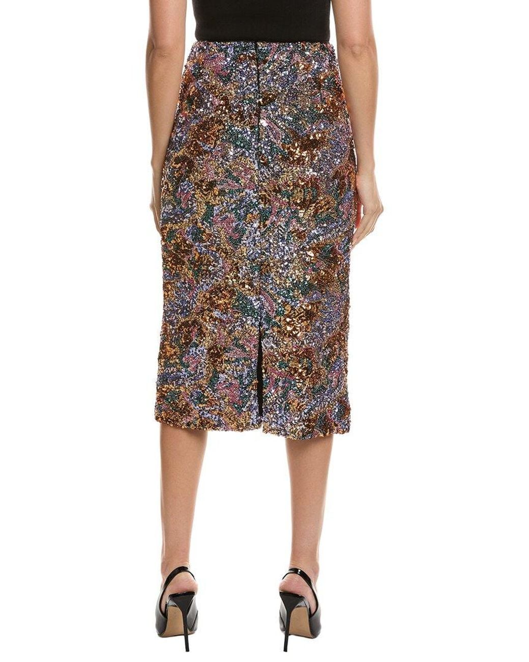 Tahari Multicolor The Adrianne Sequin Skirt