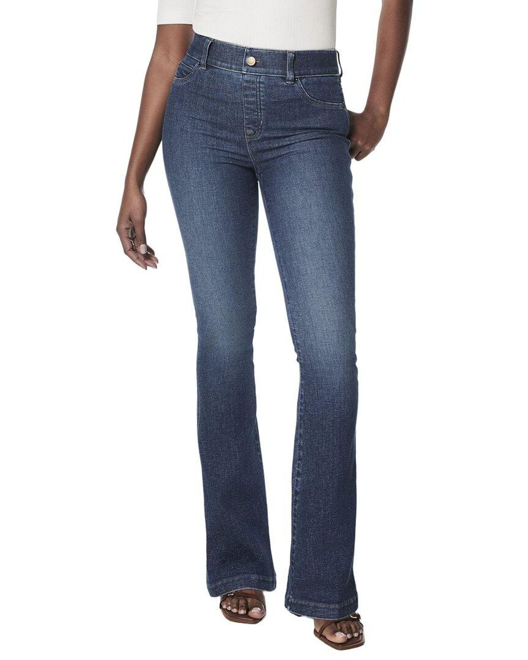 Spanx Blue Pull-On Flare Jean