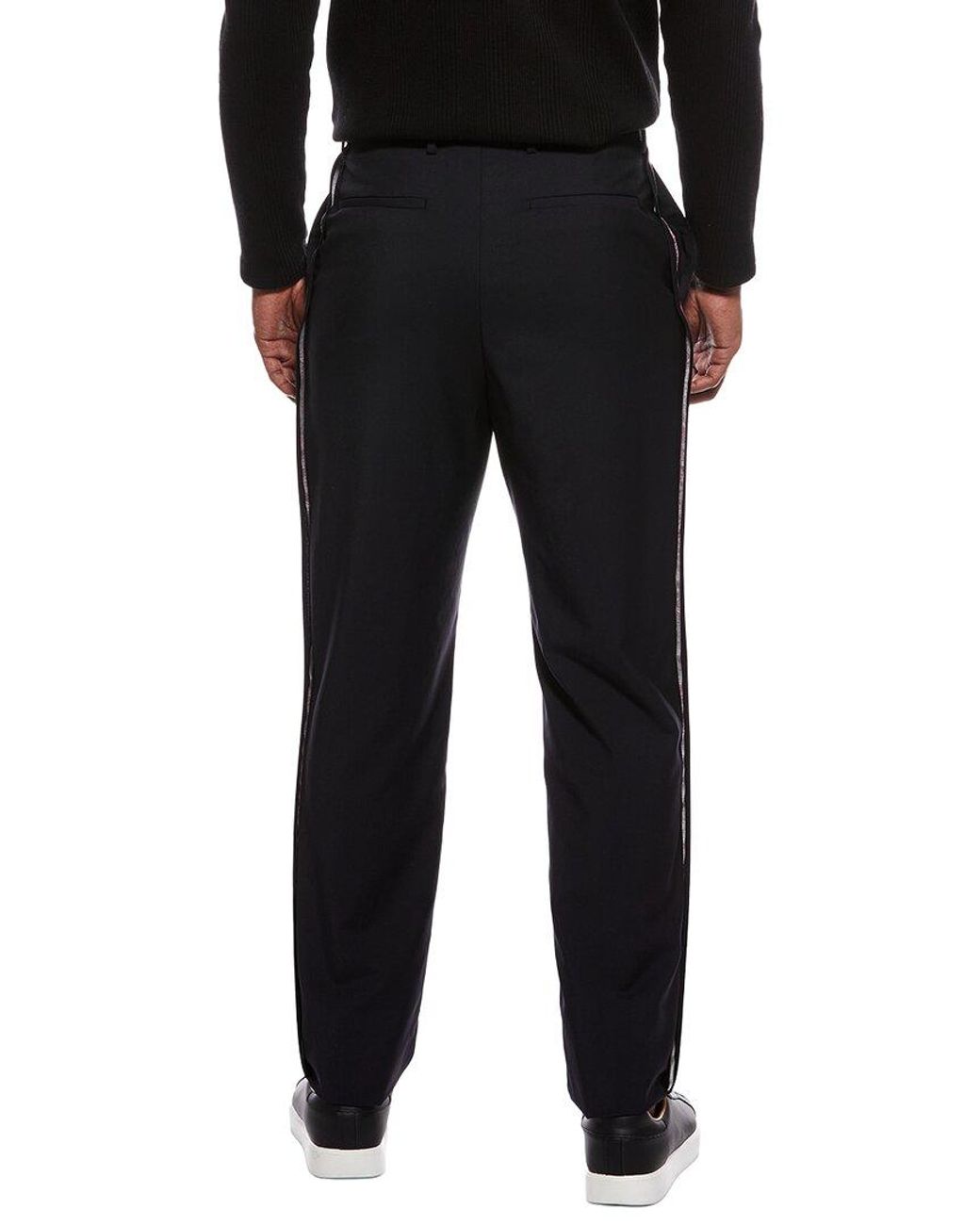 Valentino Black Wool & Mohair-Blend Trouser for men