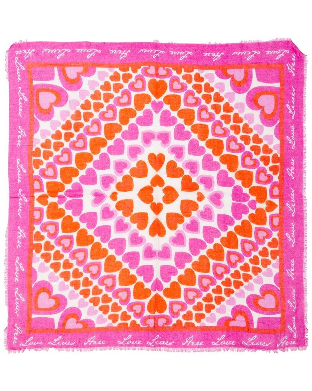 Saachi Pink Heart Print Bandana