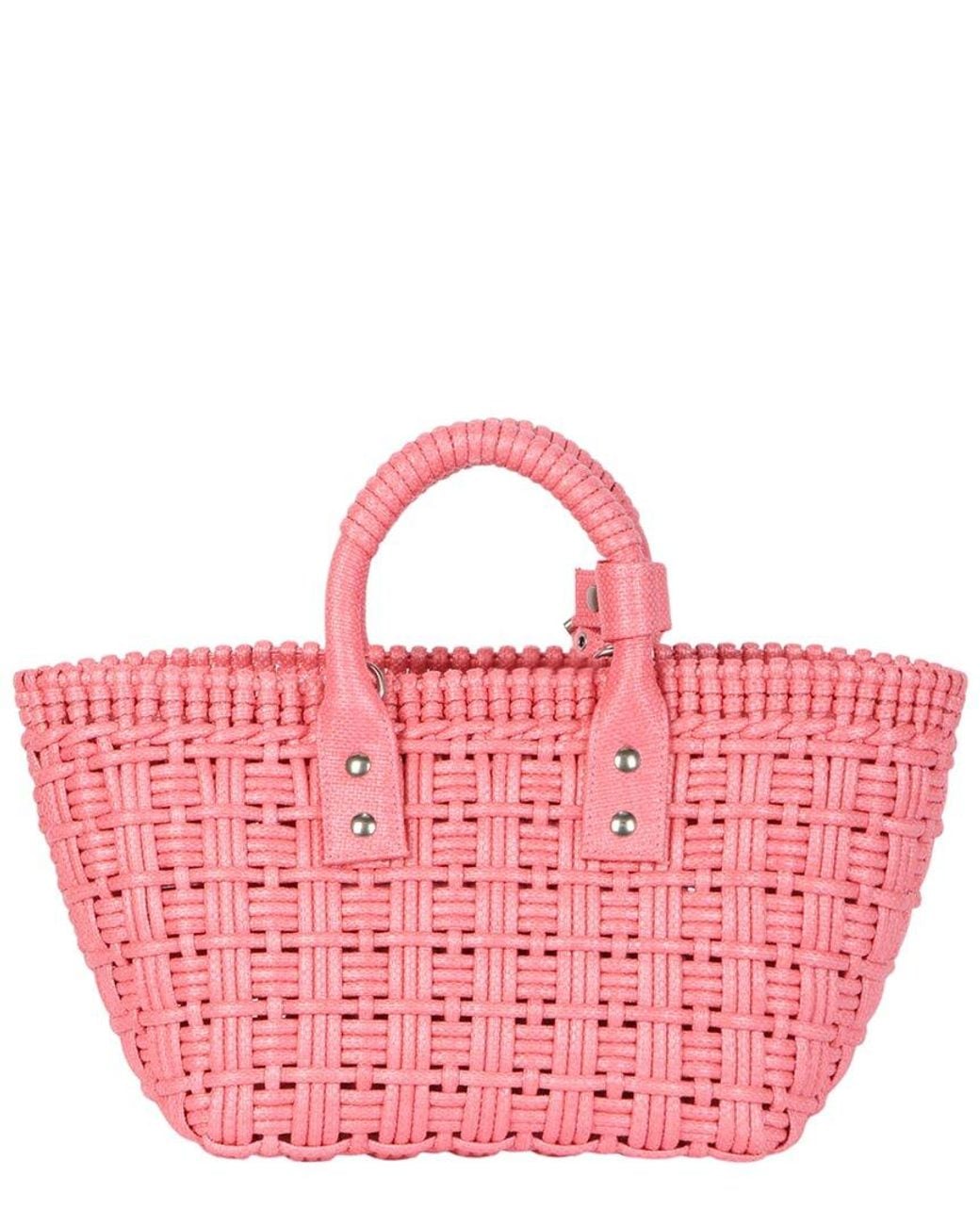 Balenciaga Pink Bistro Xs Basket Top Handle Bag