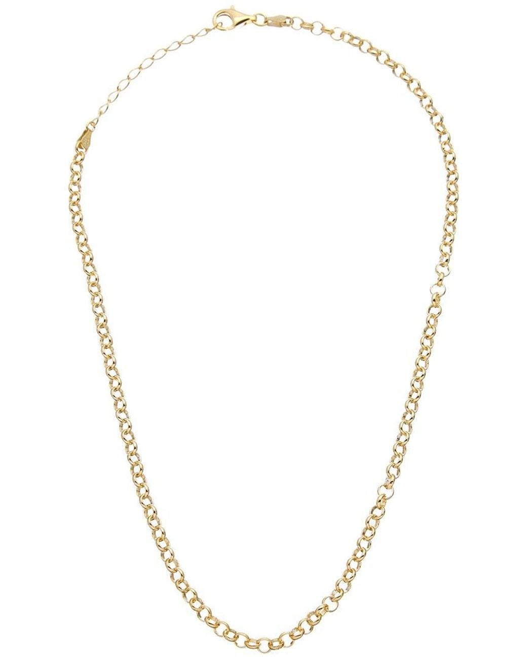 Argento Vivo Metallic Gold Rolo Light Necklace
