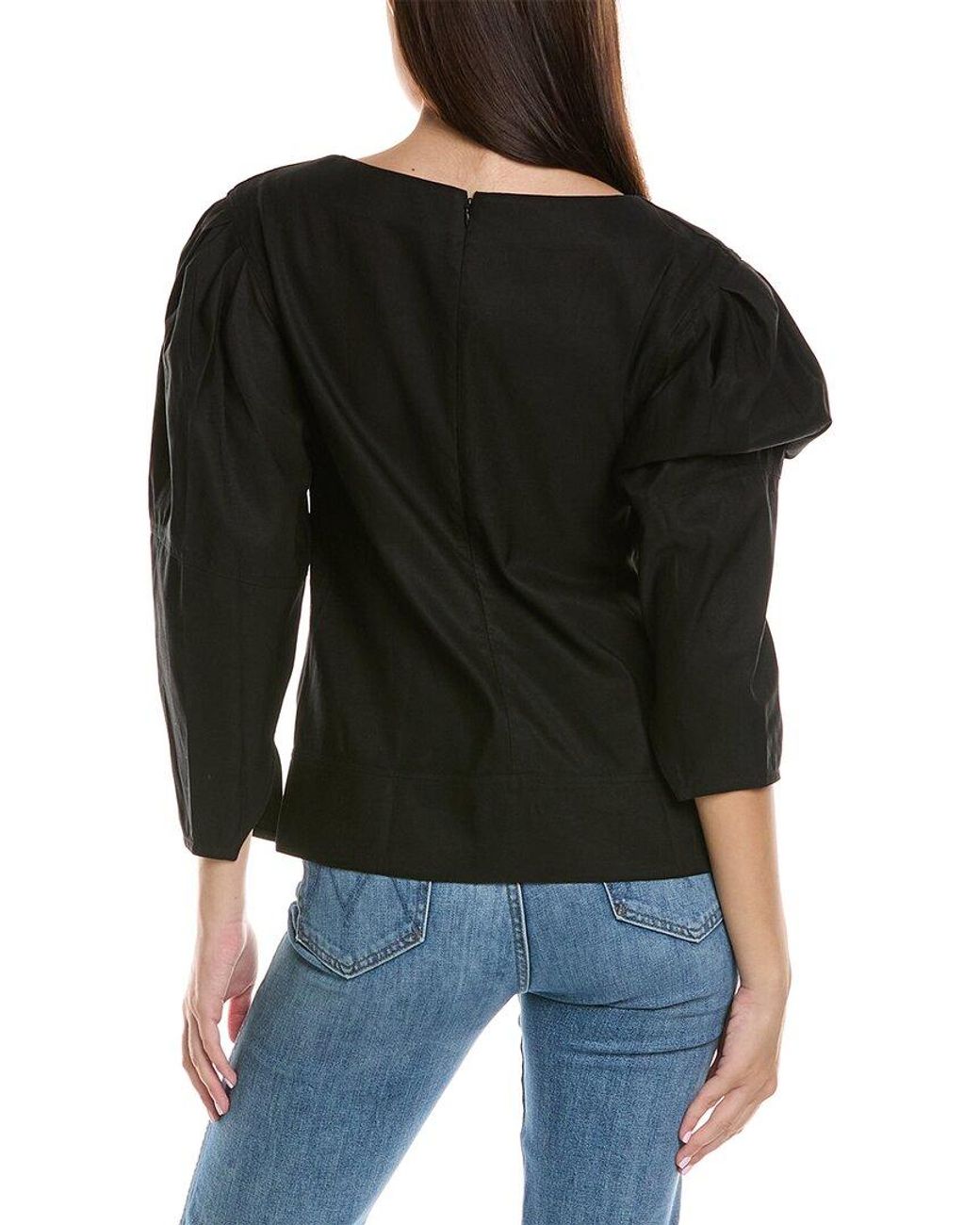 3.1 Phillip Lim Black Puff Sleeve Top