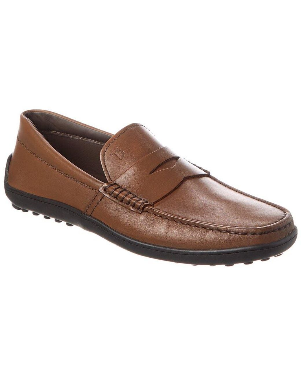 Tod's Brown Tods Leather Driver for men