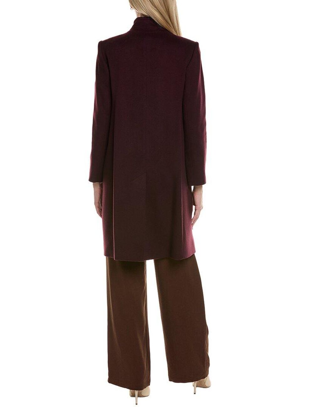Fleurette Red Medium Wool Coat