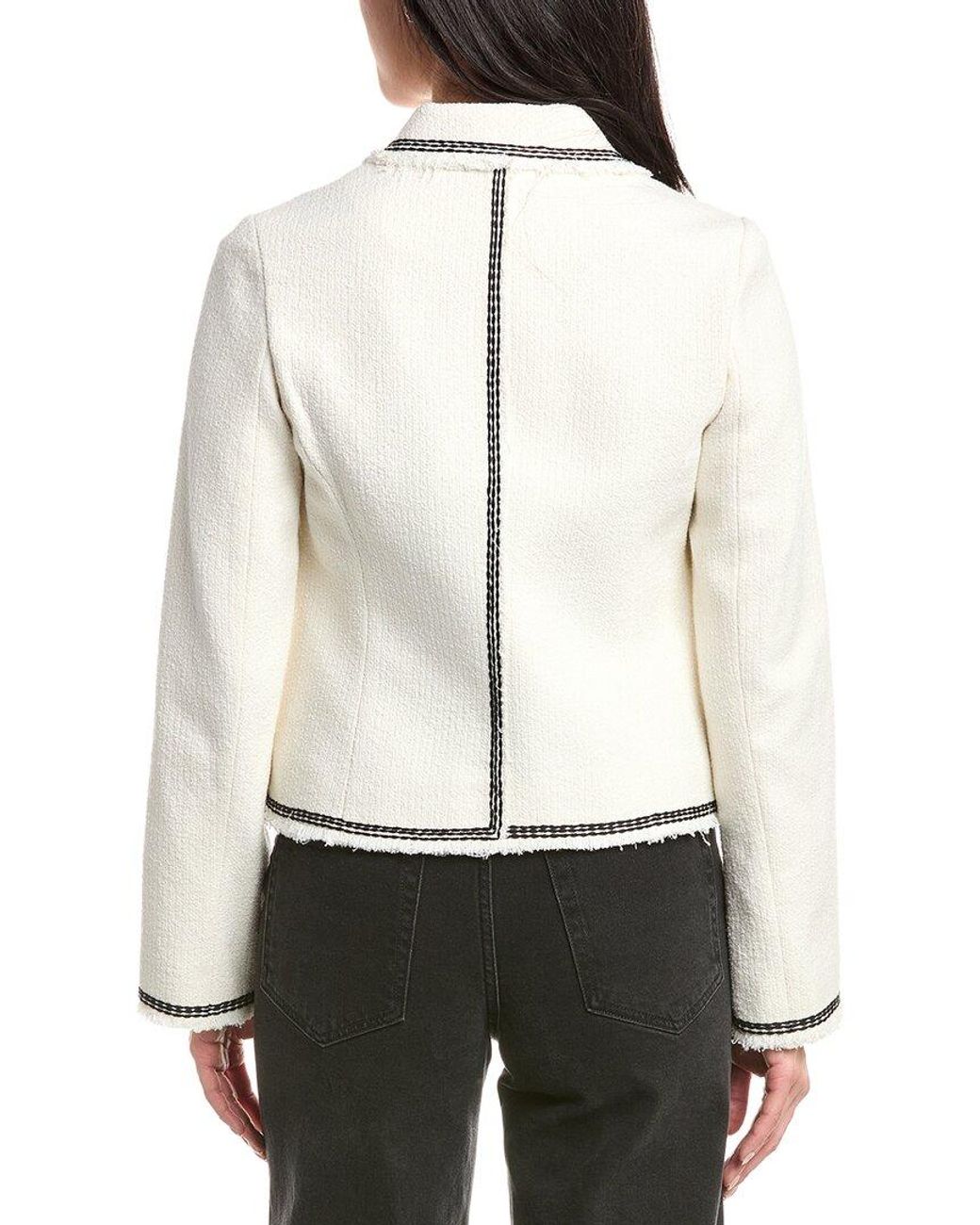 Rag & Bone White Eloise Wool-Blend Blazer