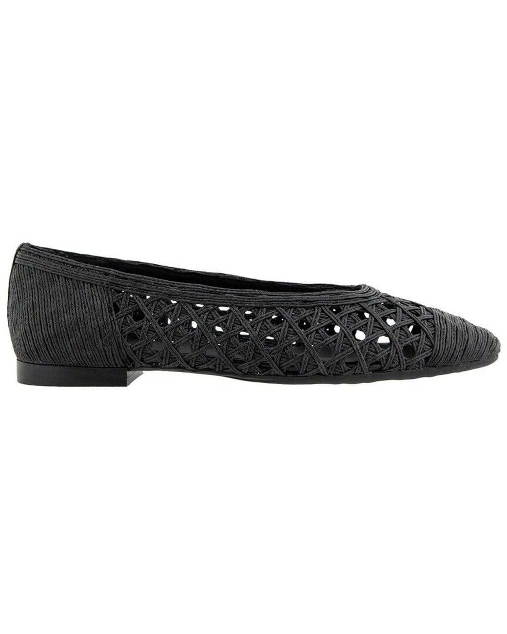 Aerosoles Black Arnoraff Raffia Flat
