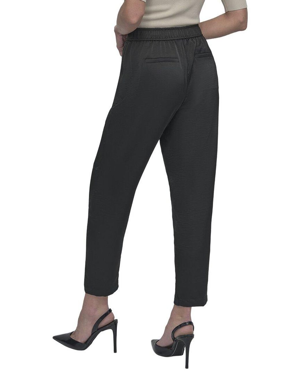 DKNY Black Glazed Dressing Pant