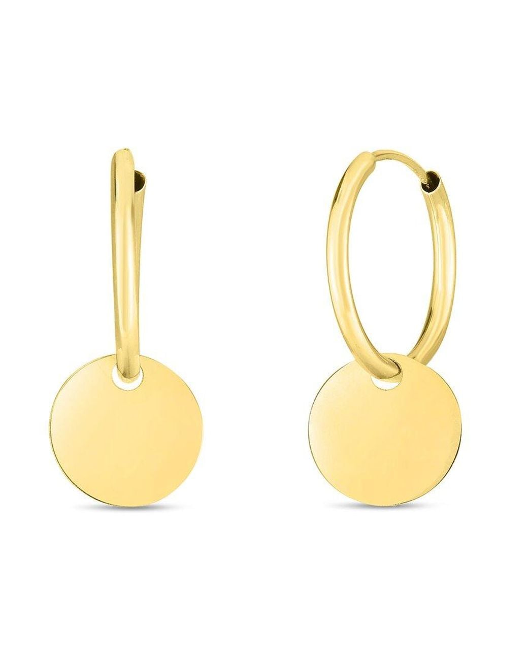 Italian Gold Metallic 14k Dangle Earrings