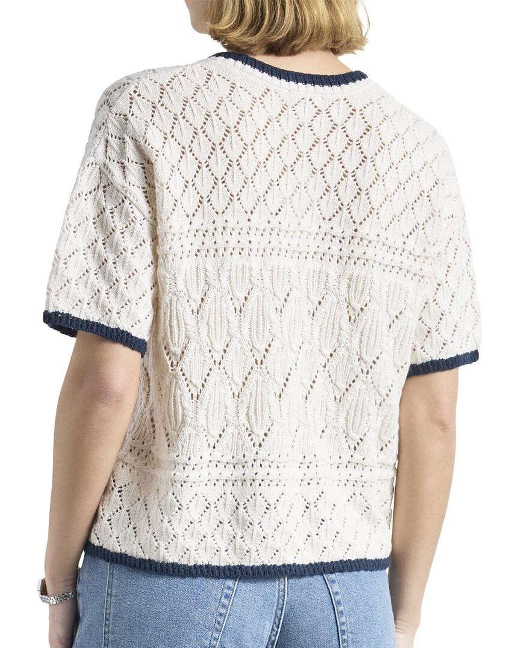 Splendid Gray Ss Tipped Sweater