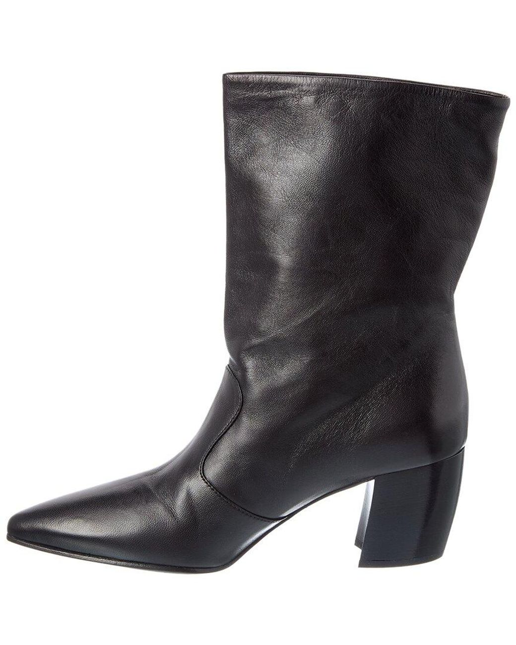 Prada Black 65 Leather Bootie