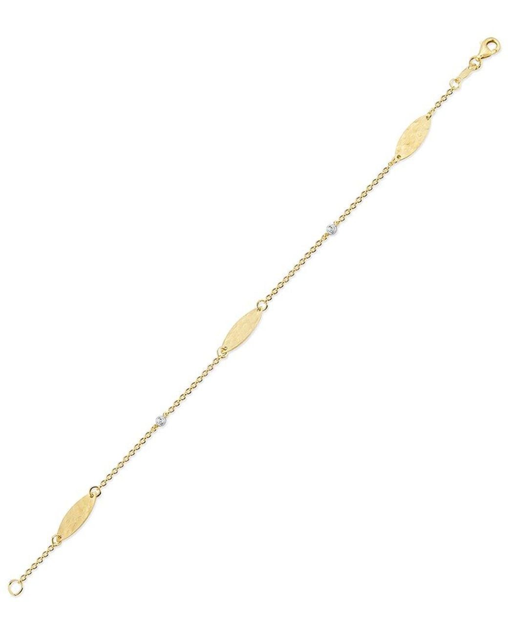 Reiss Metallic 14K 0.03 Ct. Tw. Diamond Bracelet
