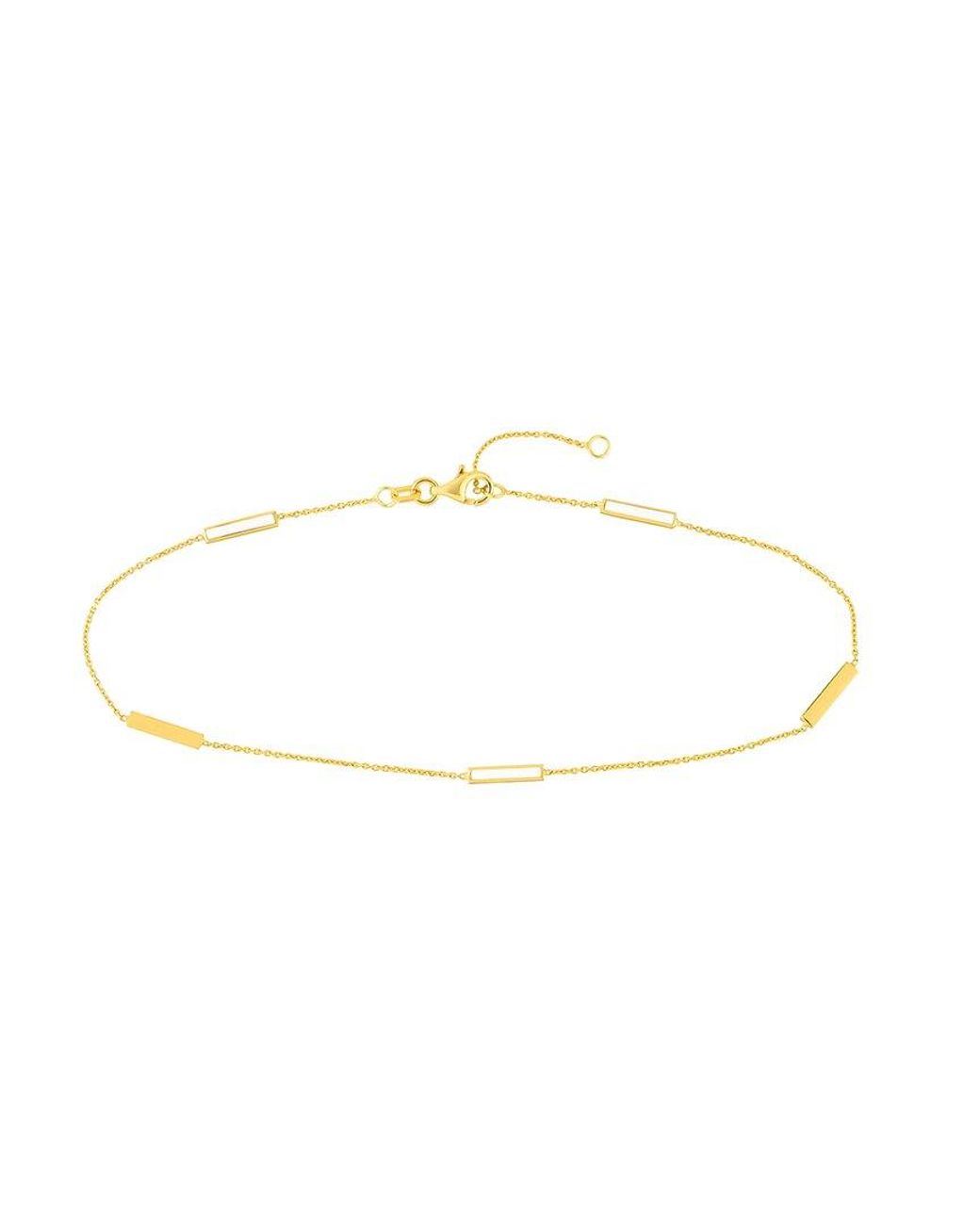 HAWLEY ST White 14K Enamel Anklet