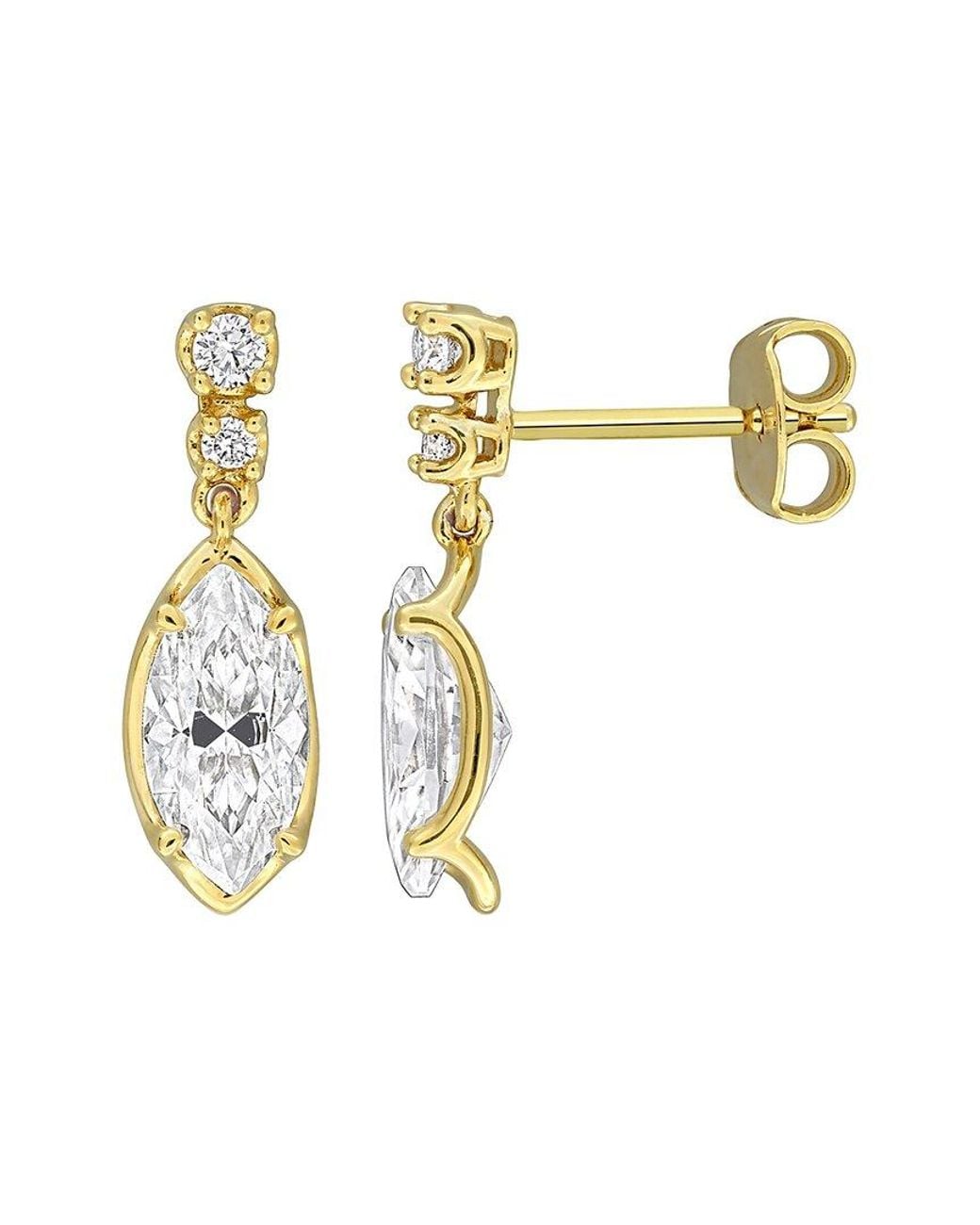 Rina Limor Metallic 1.59 Ct. Tw. Created Moissanite Dangle Earrings