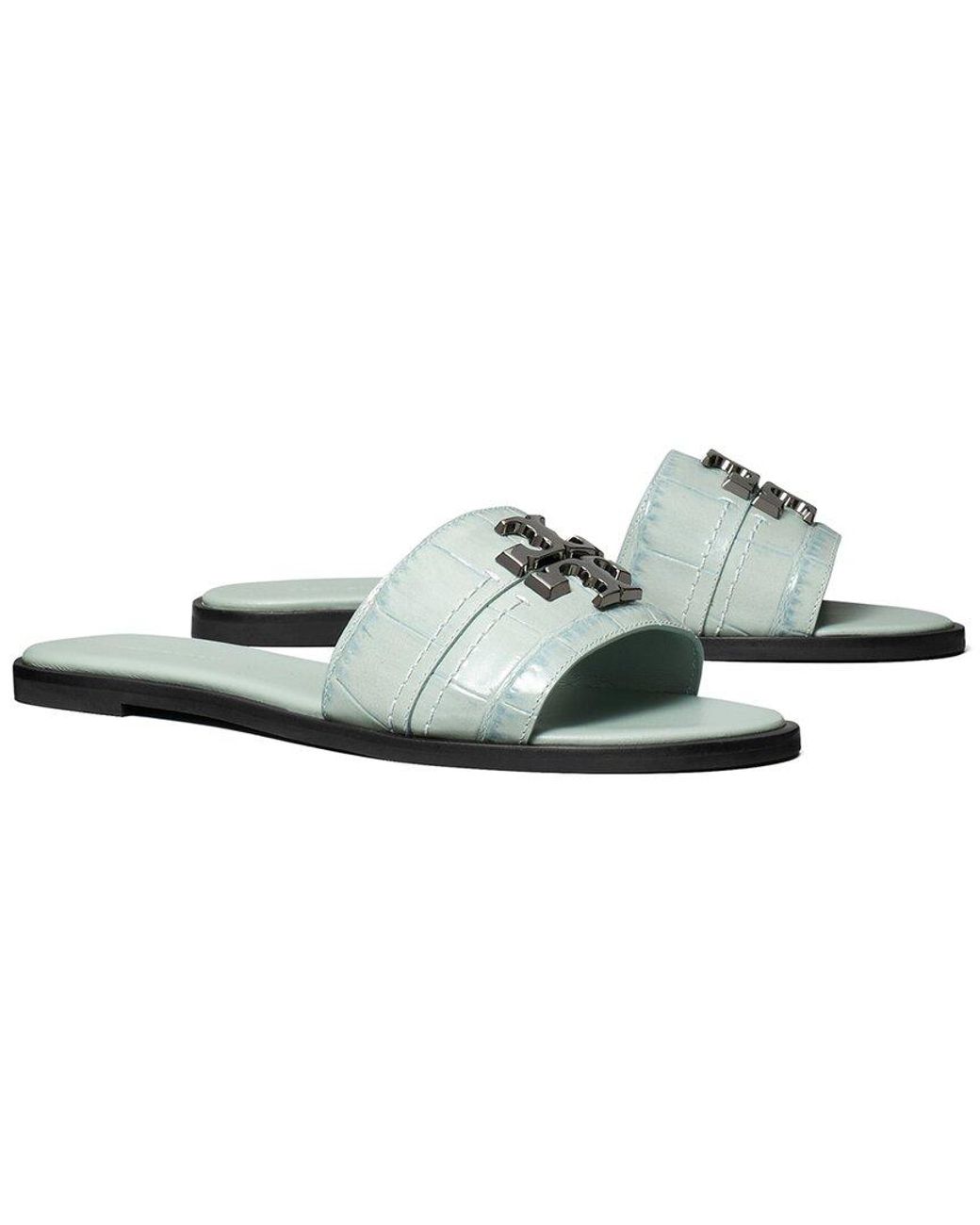 Tory Burch Green Everly Leather Sandal