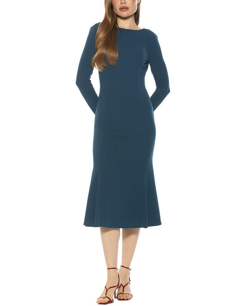 Alexia Admor Blue Liora A-Line Dress