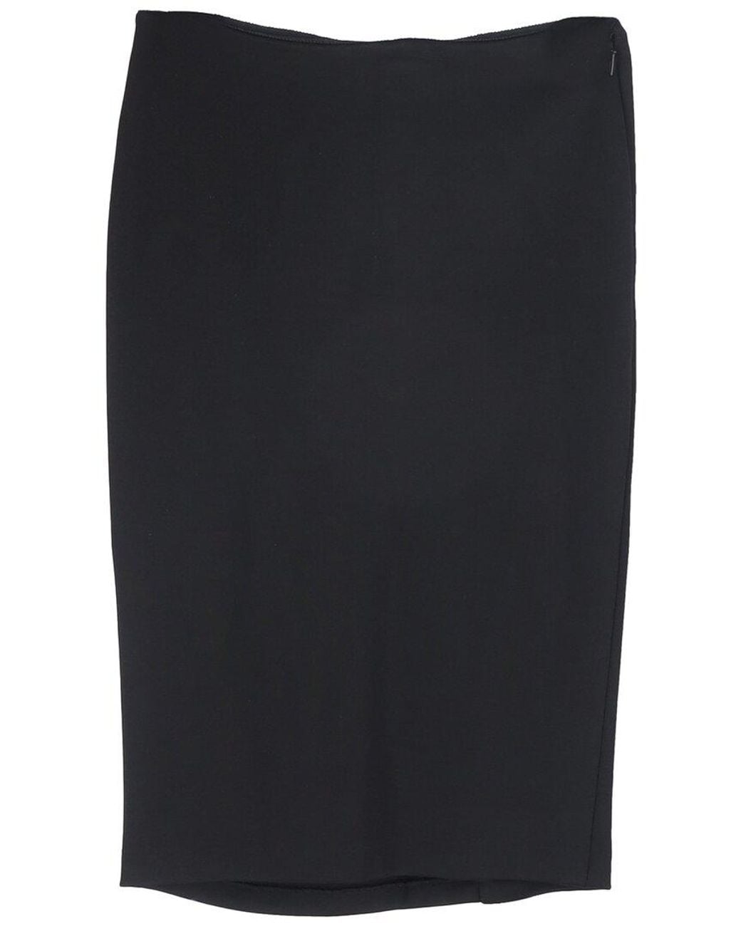 Givenchy Black Asymmetric Draped Knee Skirt, Size Fr (Authentic Pre-Loved)