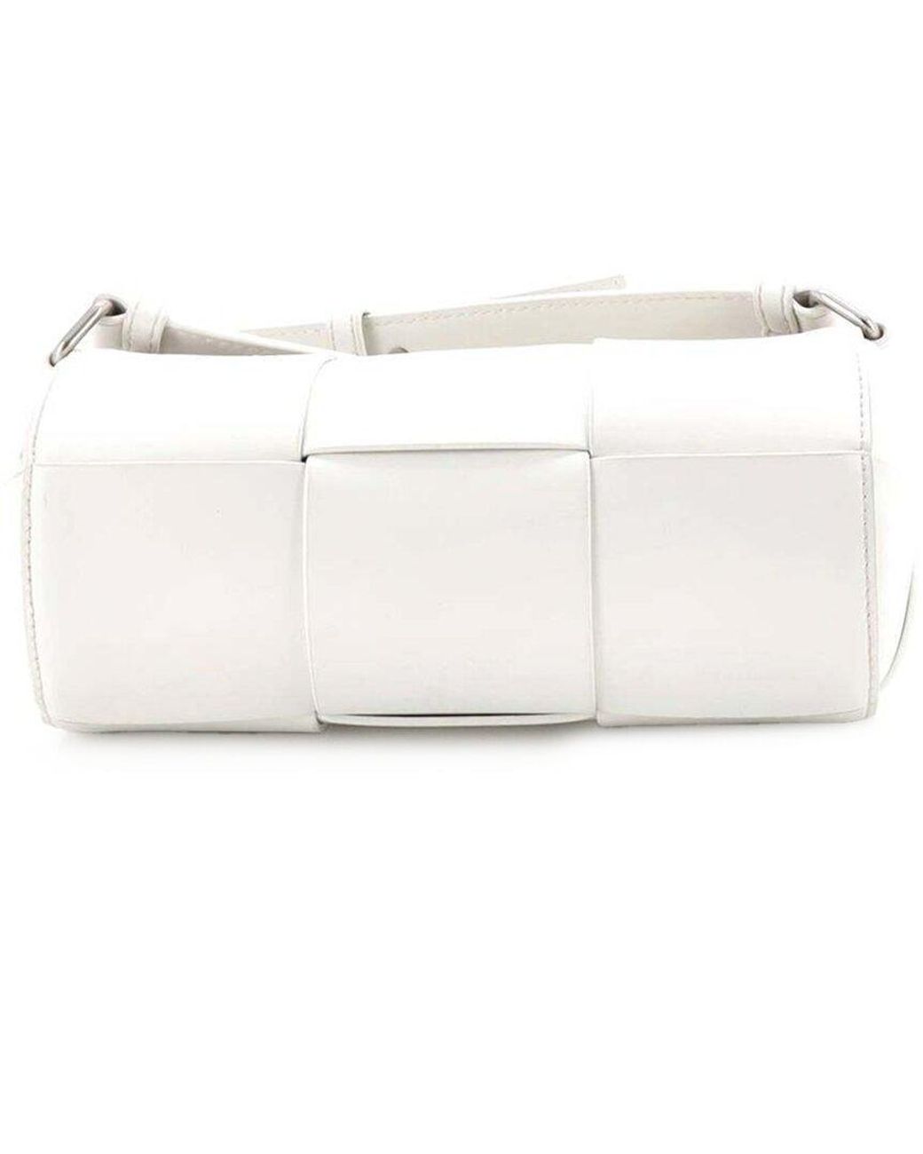 Bottega Veneta Natural White Intrecciato Leather Canette Crossbody Maxi Small (authentic Pre-loved)
