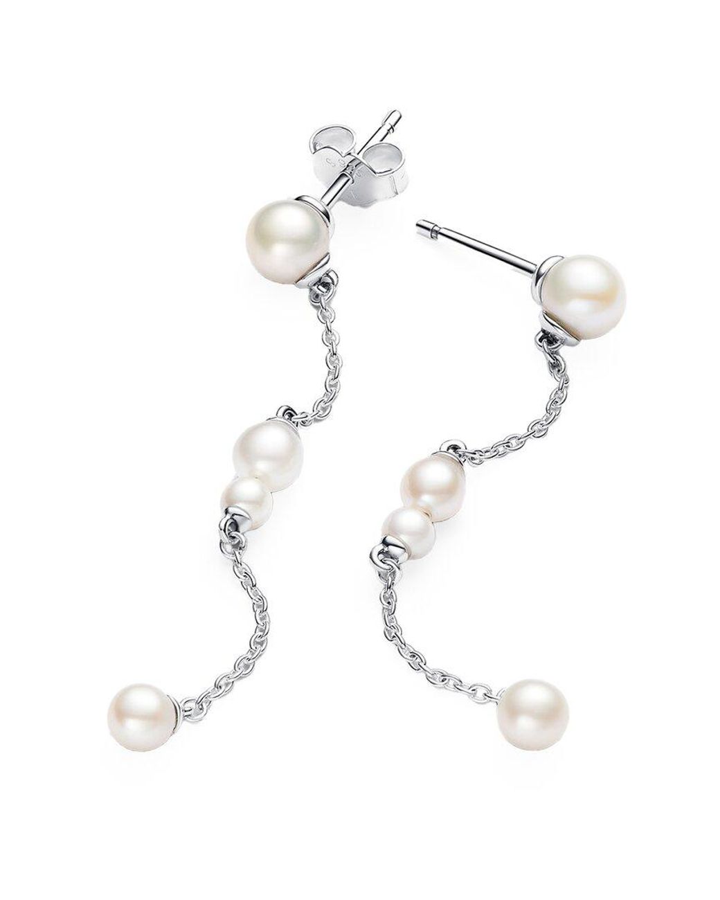 Pandora White Timeless Pearl Earrings