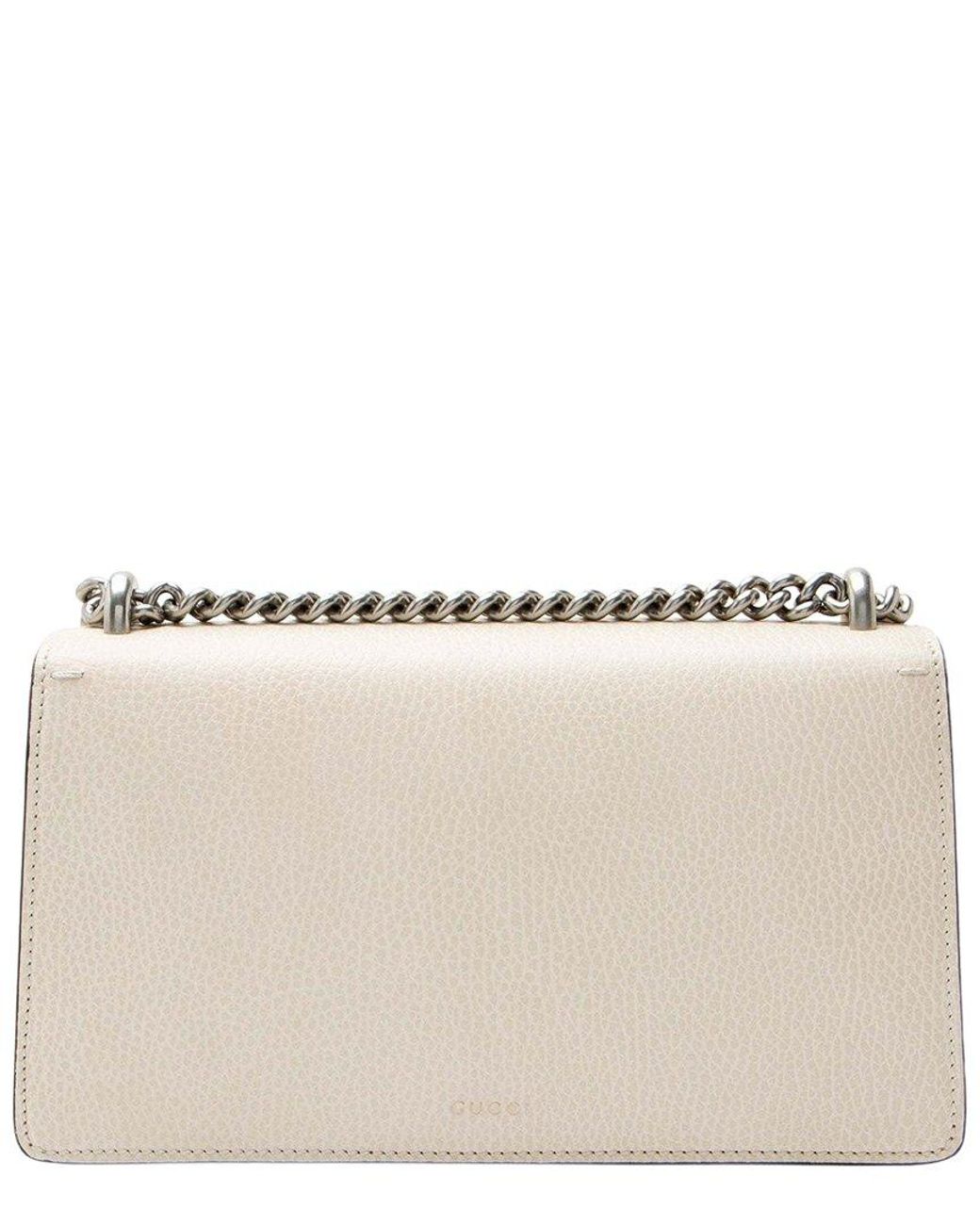 Gucci Natural White Leather Dionysus Medium E/w Shoulder Bag (authentic Pre-loved)