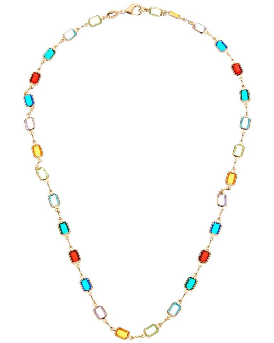 Juvell Metallic 18K Plated Topaz Necklace