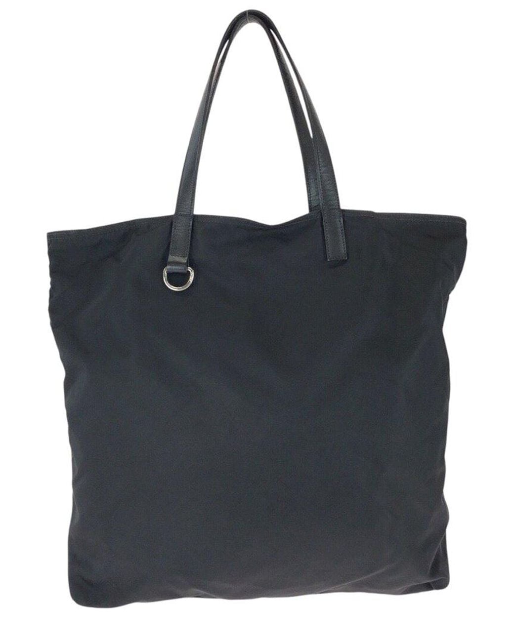 Prada Black Tessuto Nylon Saffiano Tote (Authentic Pre-Loved)