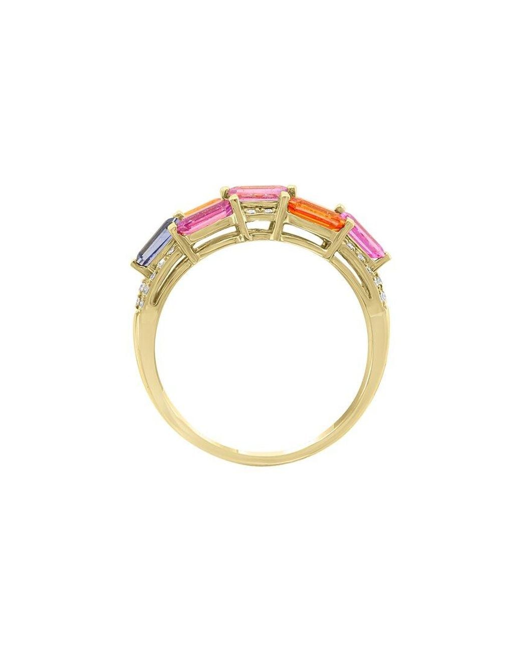 Effy Fine Jewelry White 14K 2.82 Ct. Tw. Diamond & Gemstone Ring