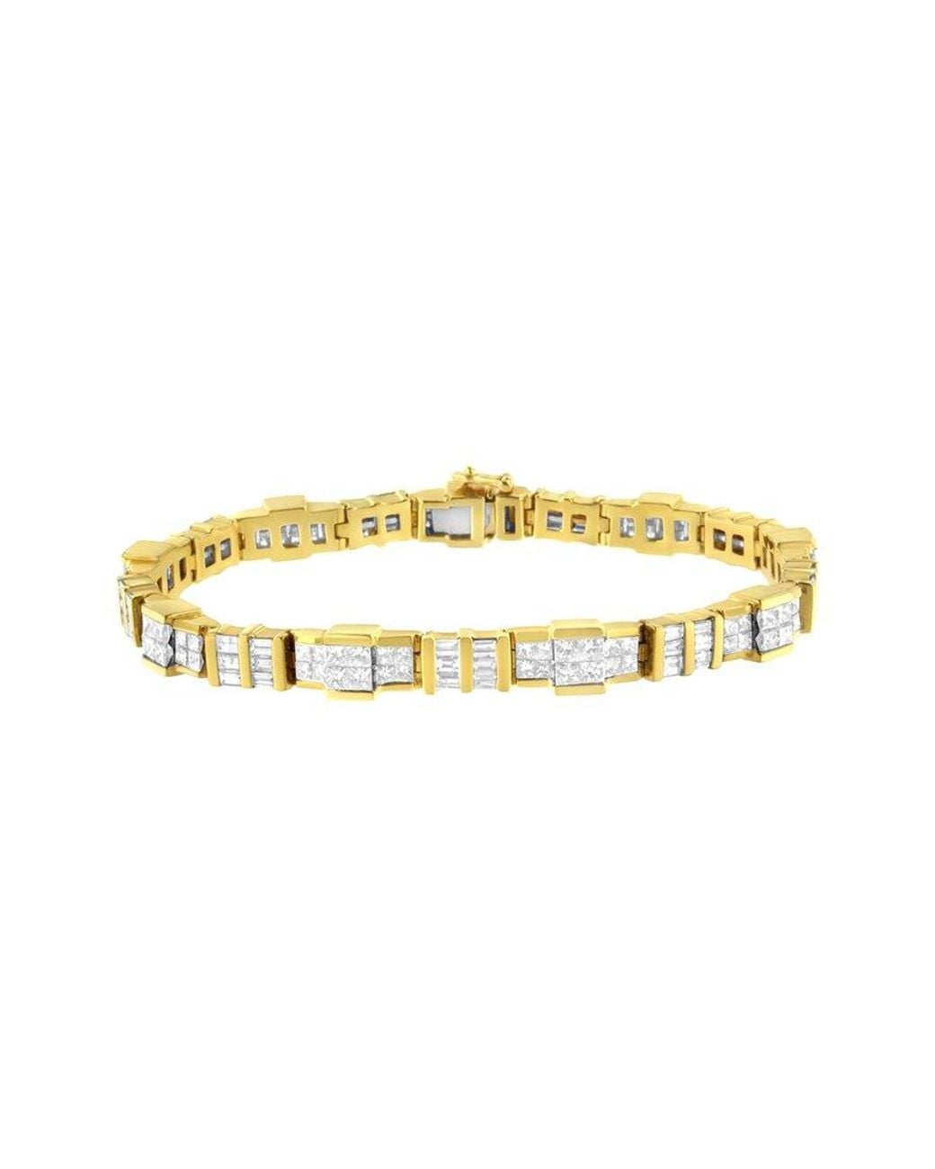 Haus of Brilliance Metallic 14K 8.33 Ct. Tw. Diamond Link Bracelet