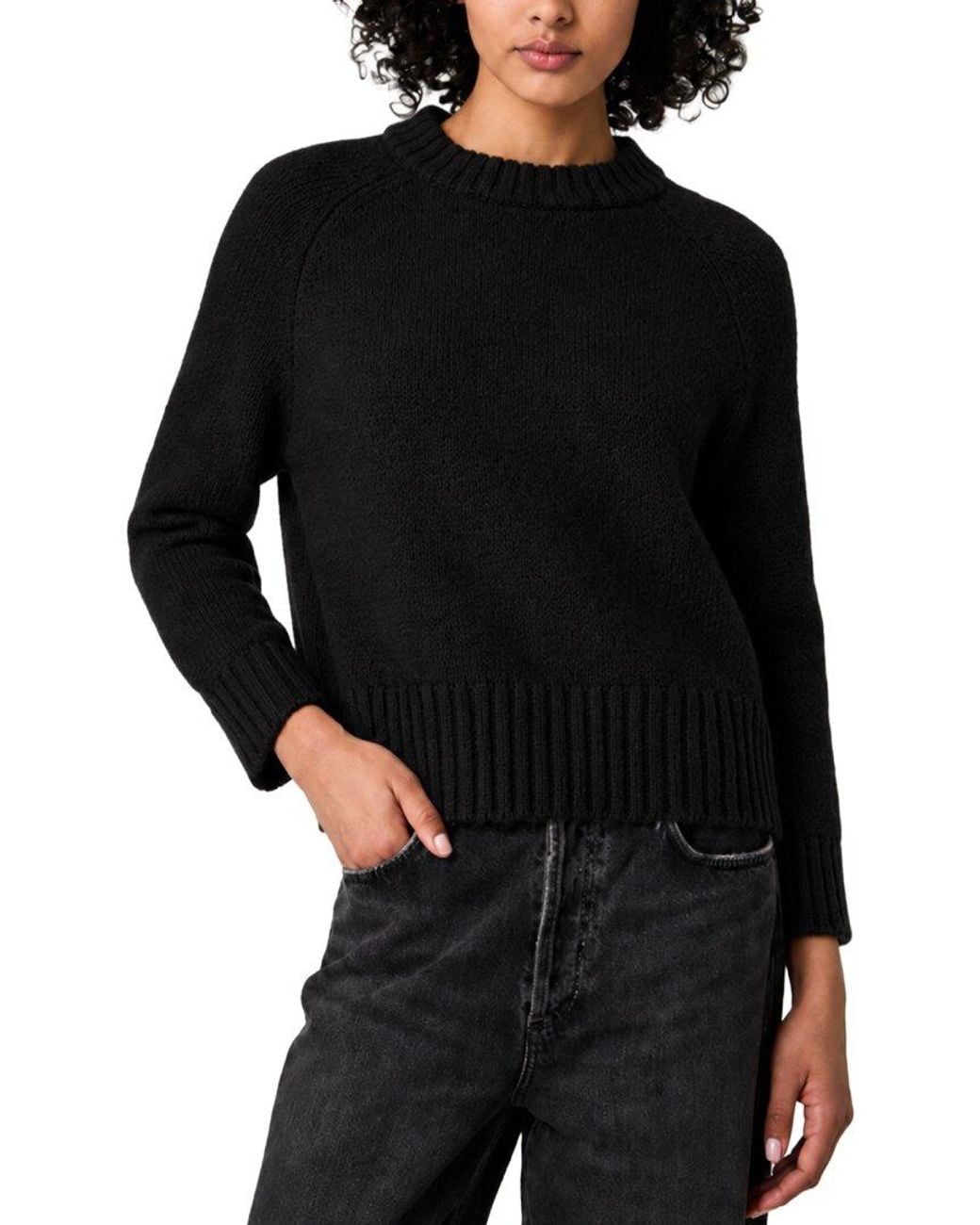 French Connection Black Suzie Crewneck Sweater