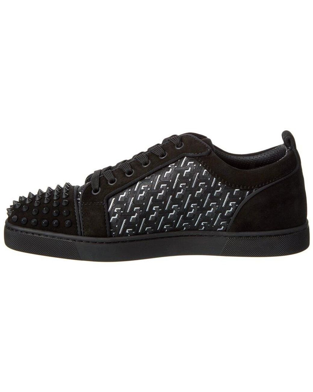 Christian Louboutin Louis Junior Spikes Coated Canvas