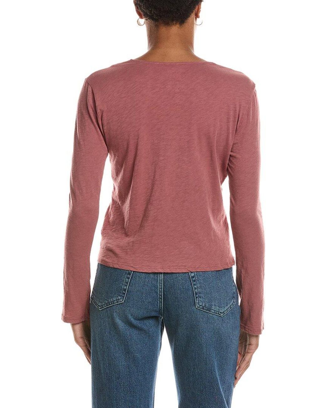 Velvet By Graham & Spencer Red Nessa Slub T-Shirt