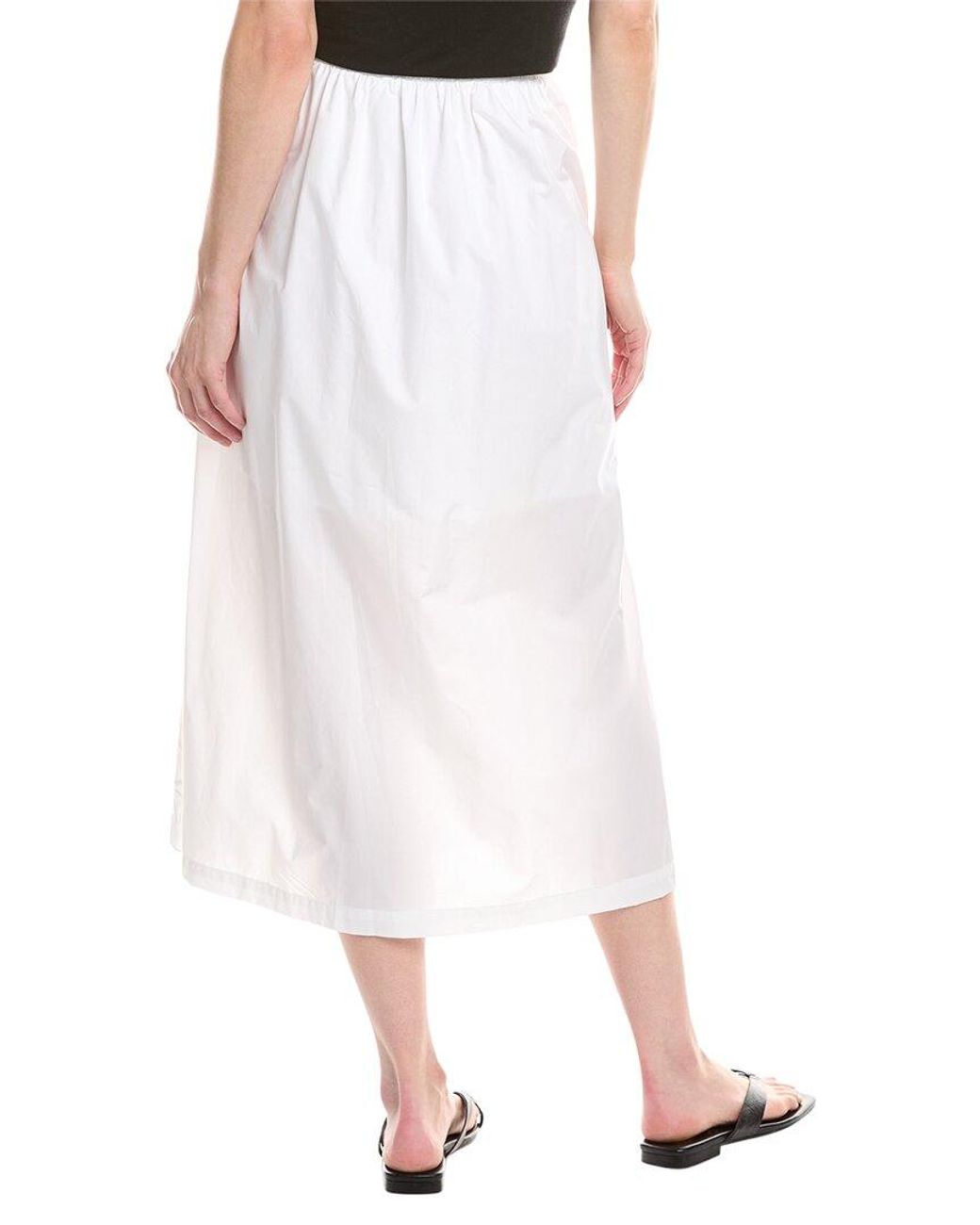 NVLT White Embroidered Poplin Scallop Skirt