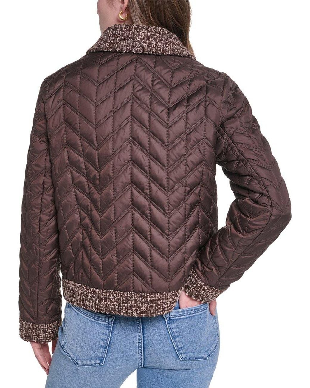 Karl Lagerfeld Brown Quilted Jacket